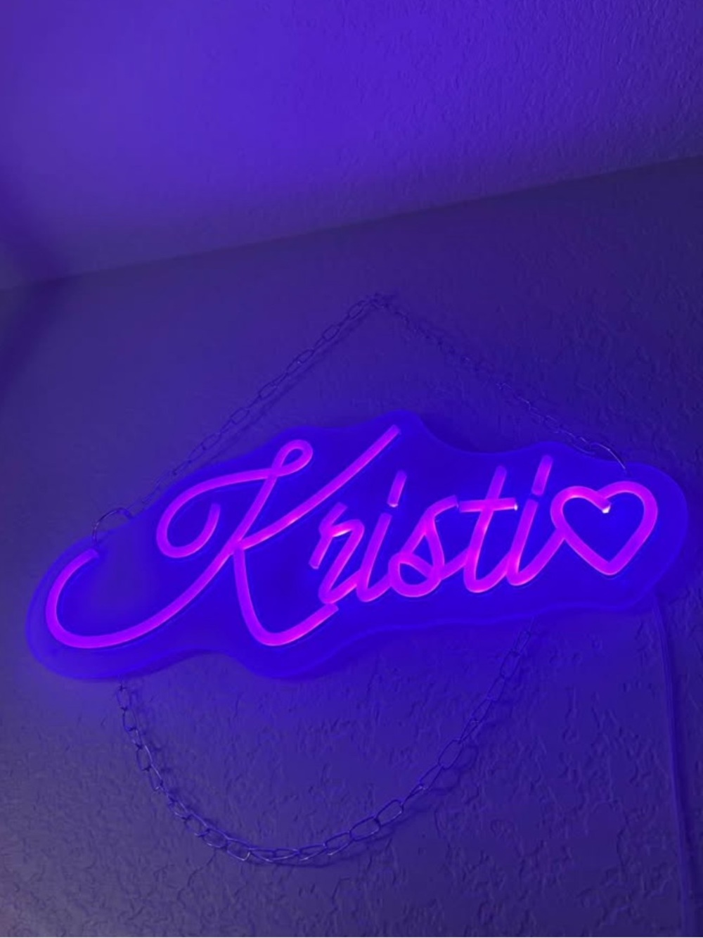 Neon Custom Name Light "Kristi" in Pink